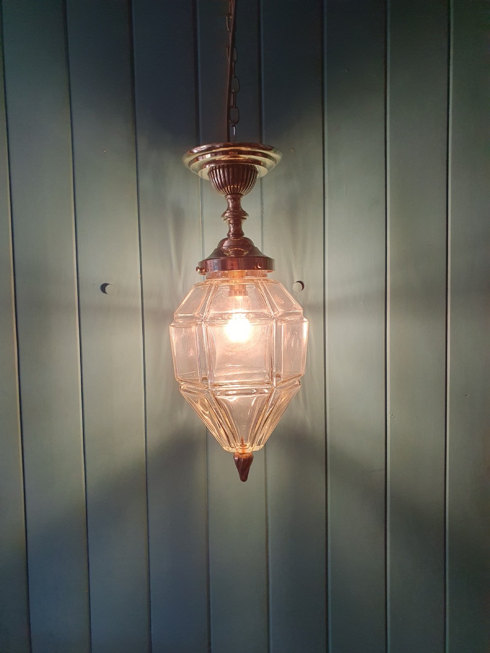Early 20th century Hexagon shaped hall lantern View II