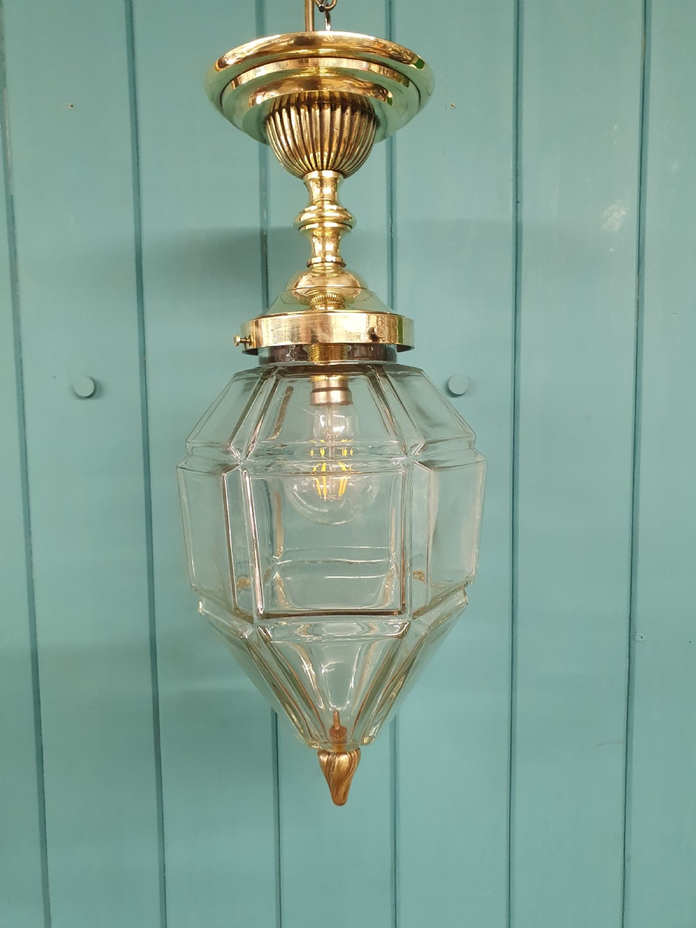 Early 20th century Hexagon shaped hall lantern View III