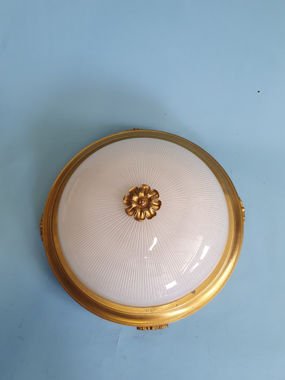 Early 20th century Large Antique Plafonnier flush mounted ceiling light View VI