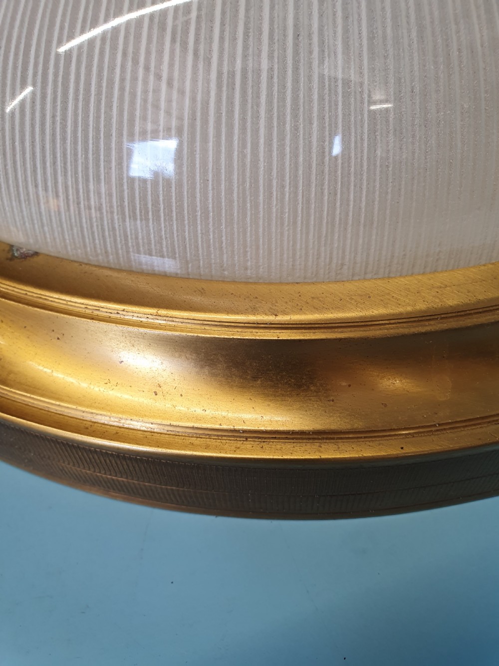 Early 20th century Large Antique Plafonnier flush mounted ceiling light View IX