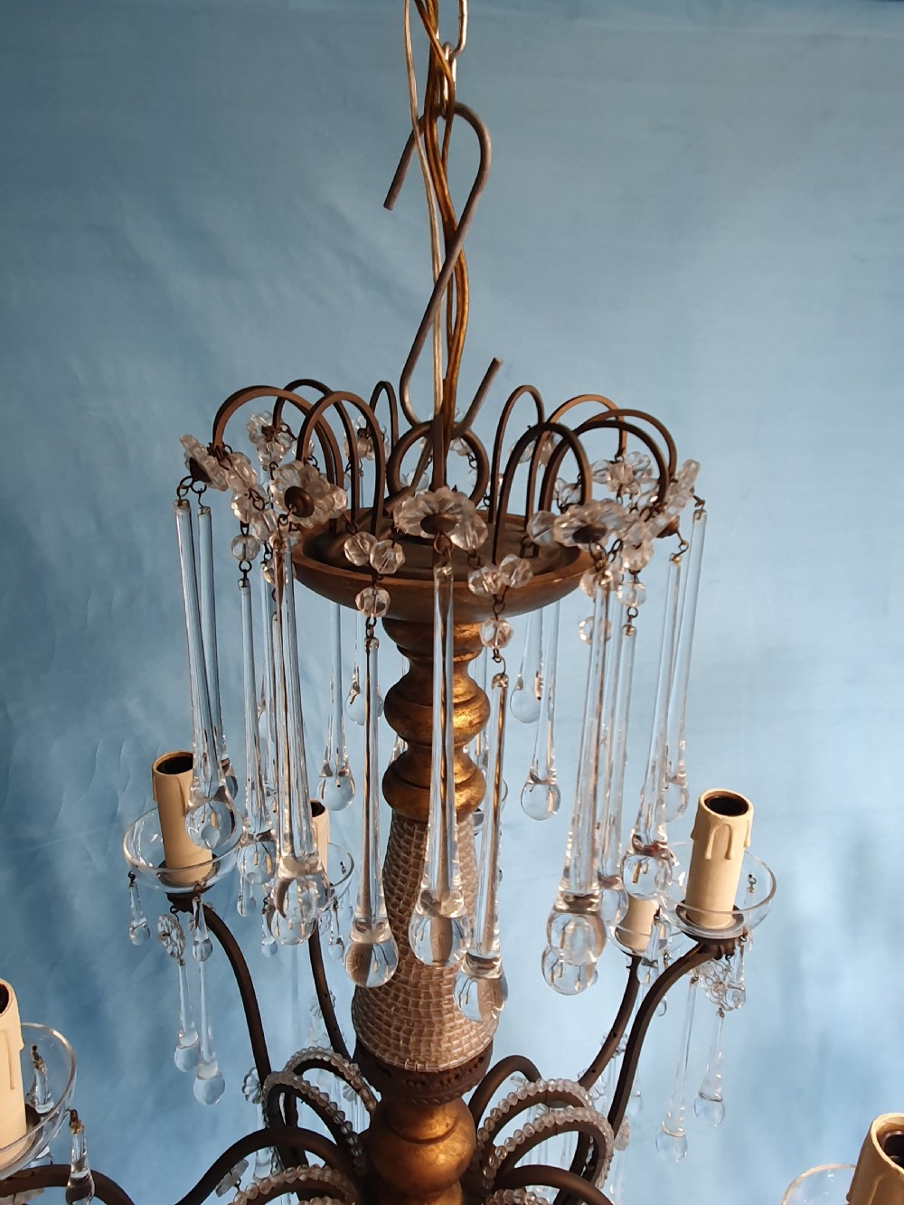 First half of the 20th century large pair of Italian chandeliers View III