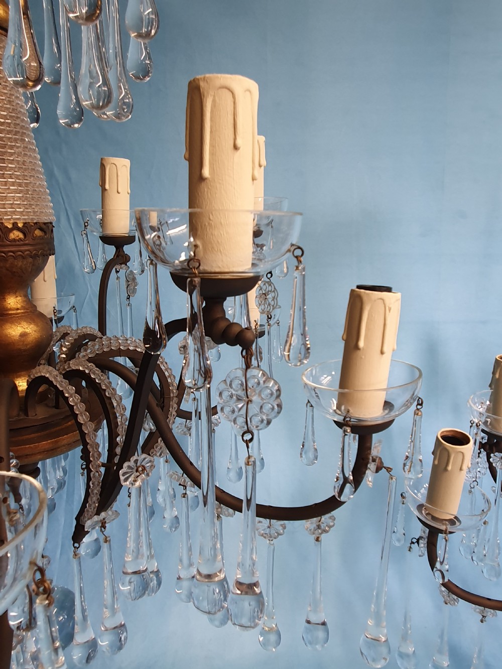 First half of the 20th century large pair of Italian chandeliers View V