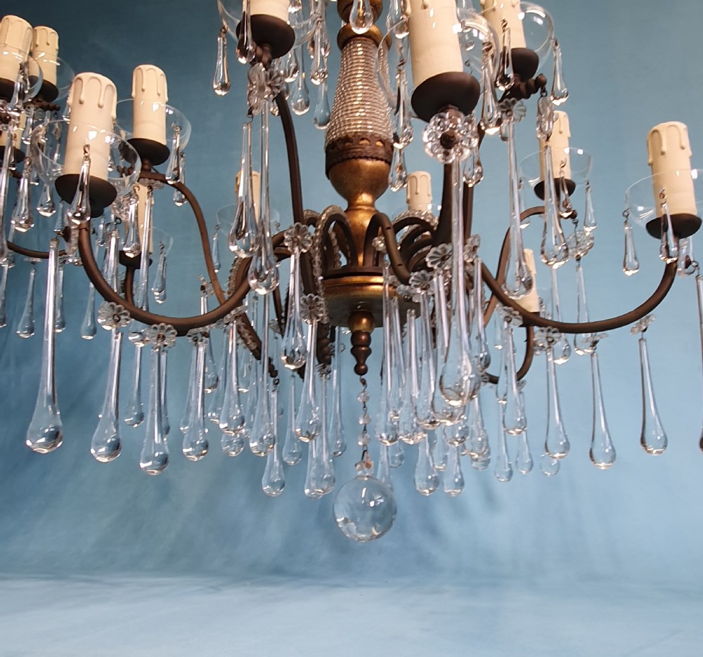 First half of the 20th century large pair of Italian chandeliers View VIII