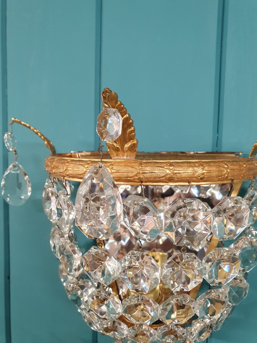 Early 20th century set of four bag wall lights View II