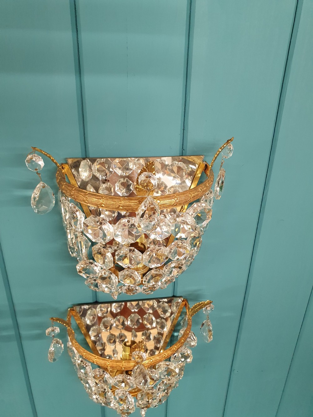 Early 20th century set of four bag wall lights View III