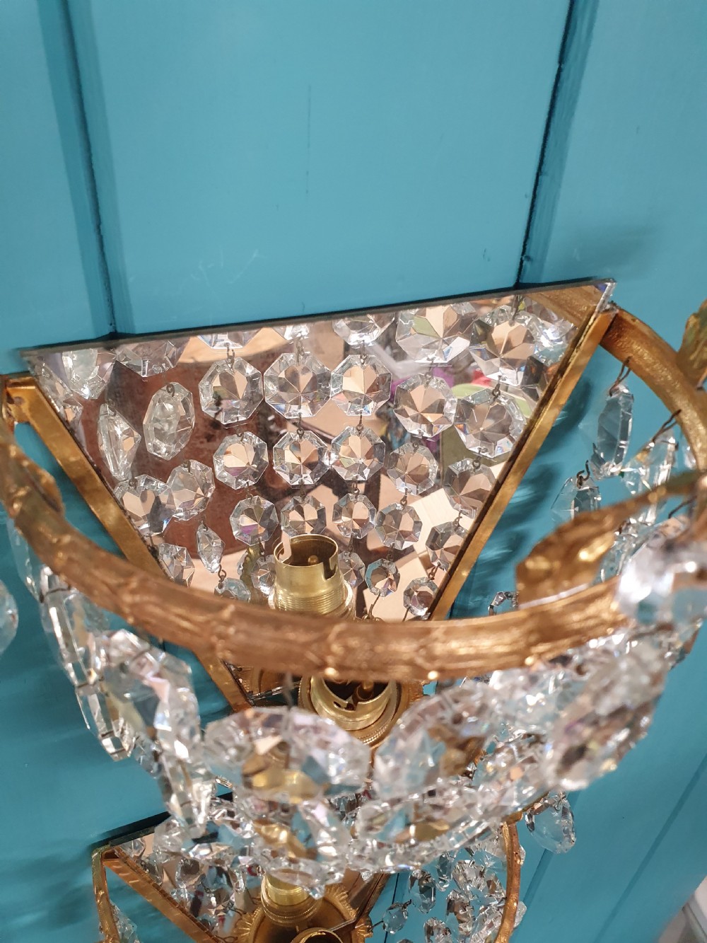 Early 20th century set of four bag wall lights View IV