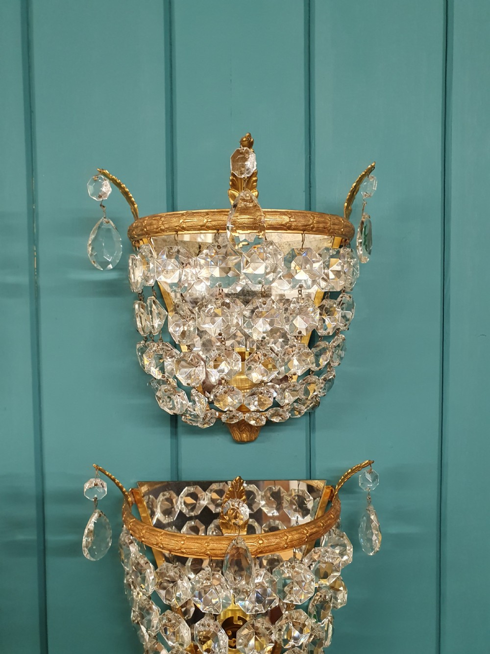 Early 20th century set of four bag wall lights View VIII