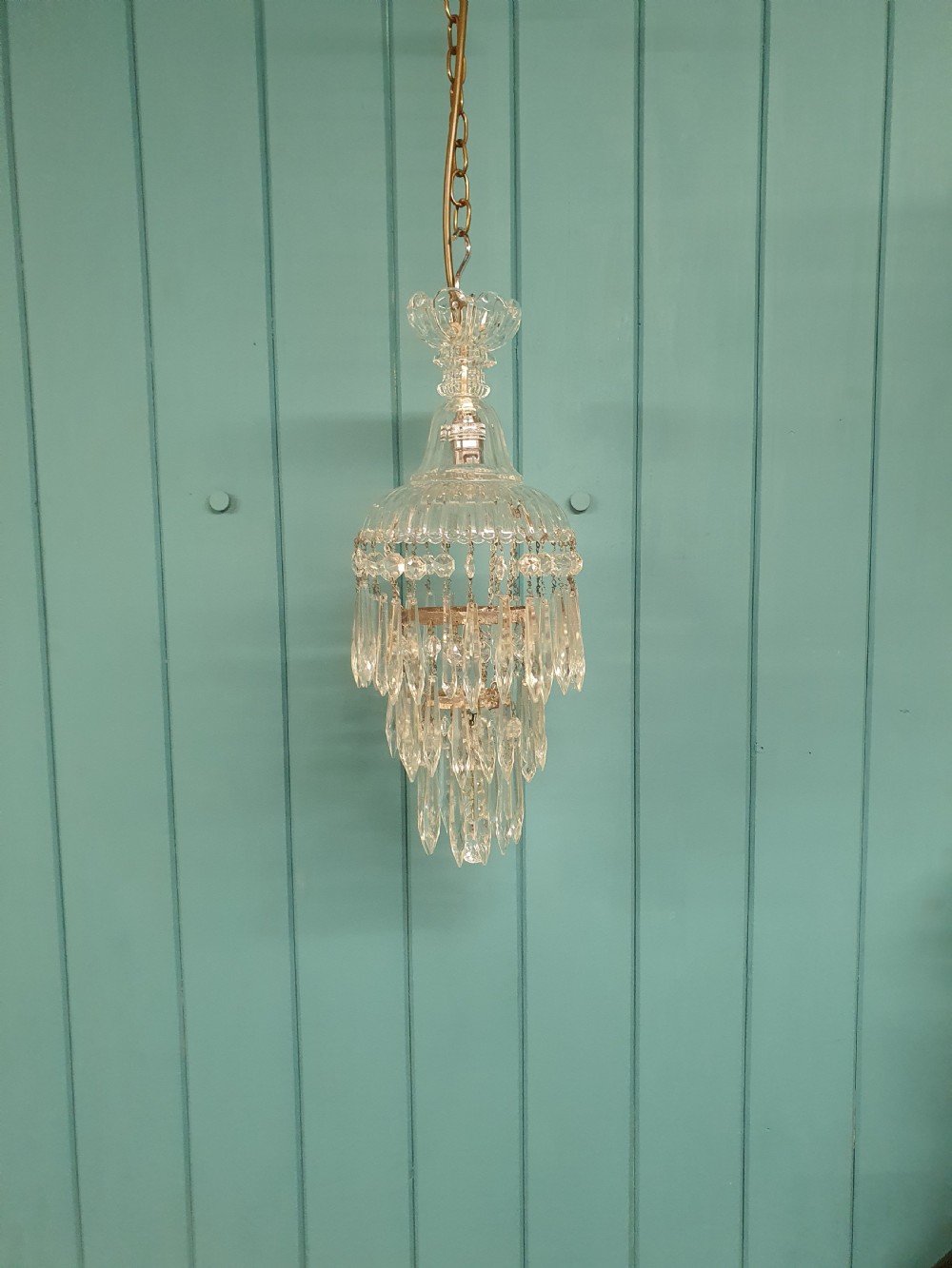 Early 20th century dome top spike chandelier 6