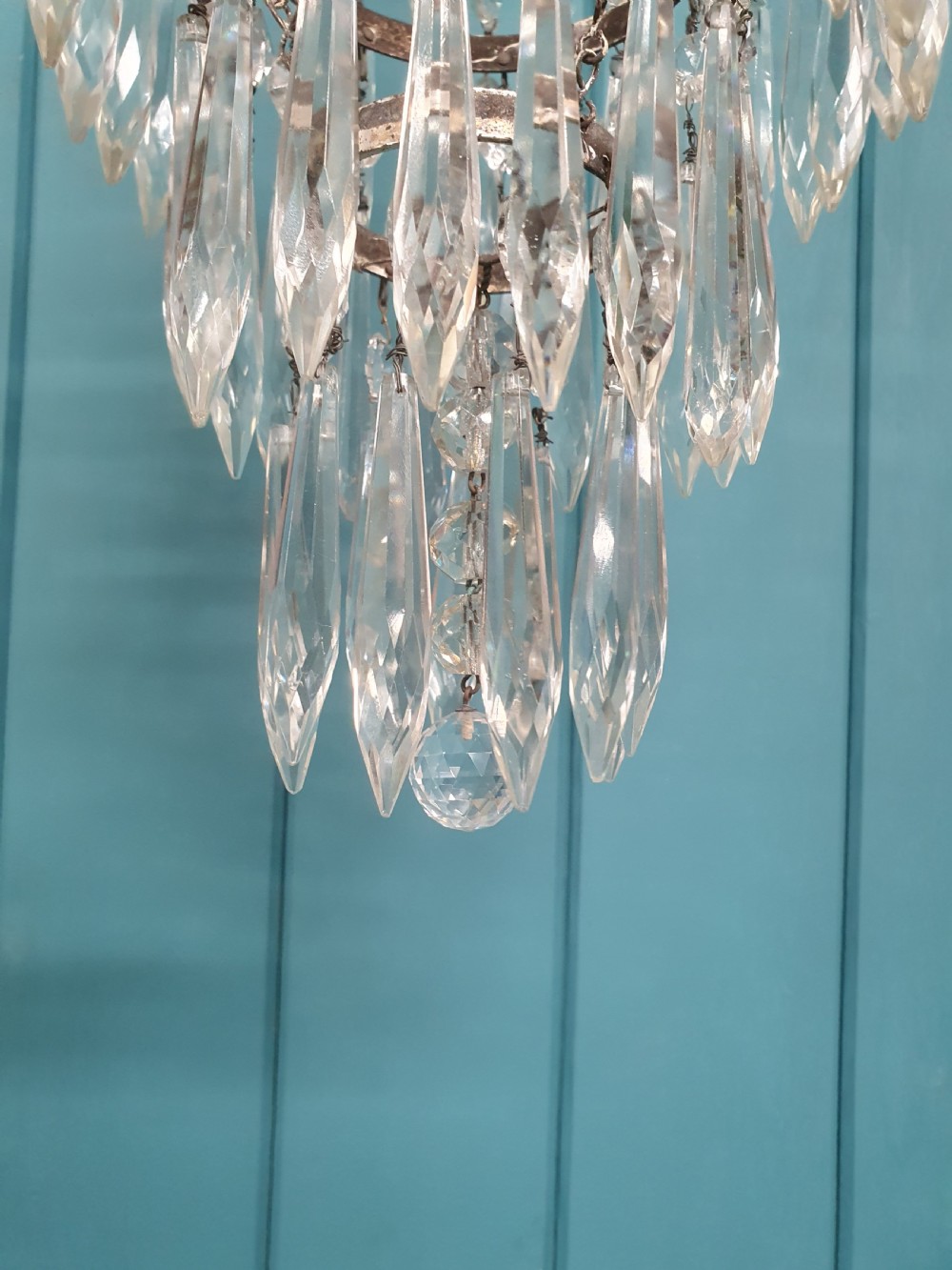 Early 20th century dome top spike chandelier 6