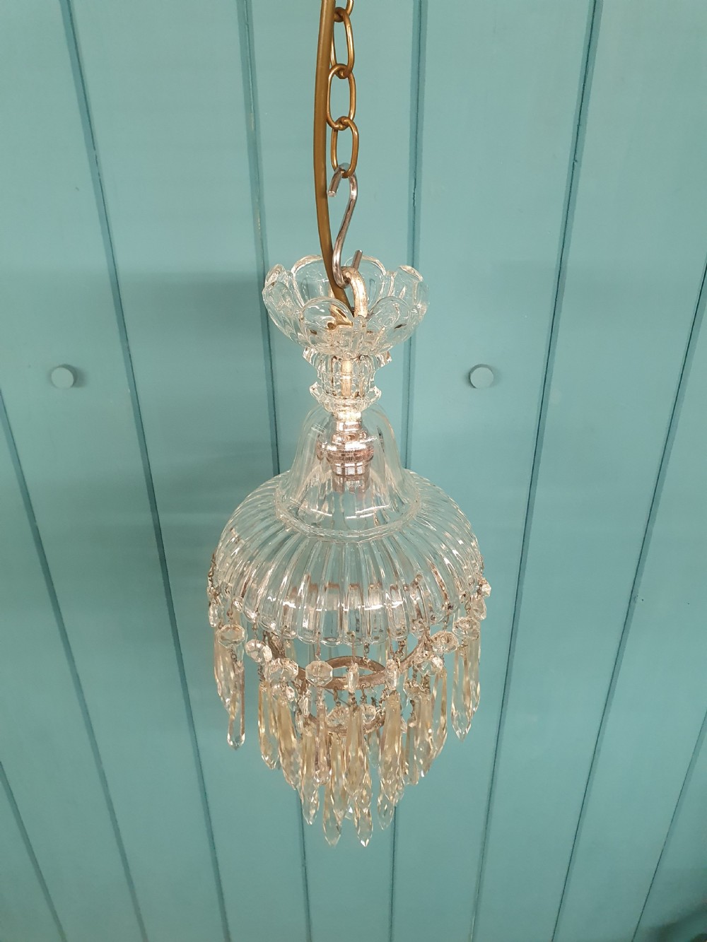 Early 20th century dome top spike chandelier 6