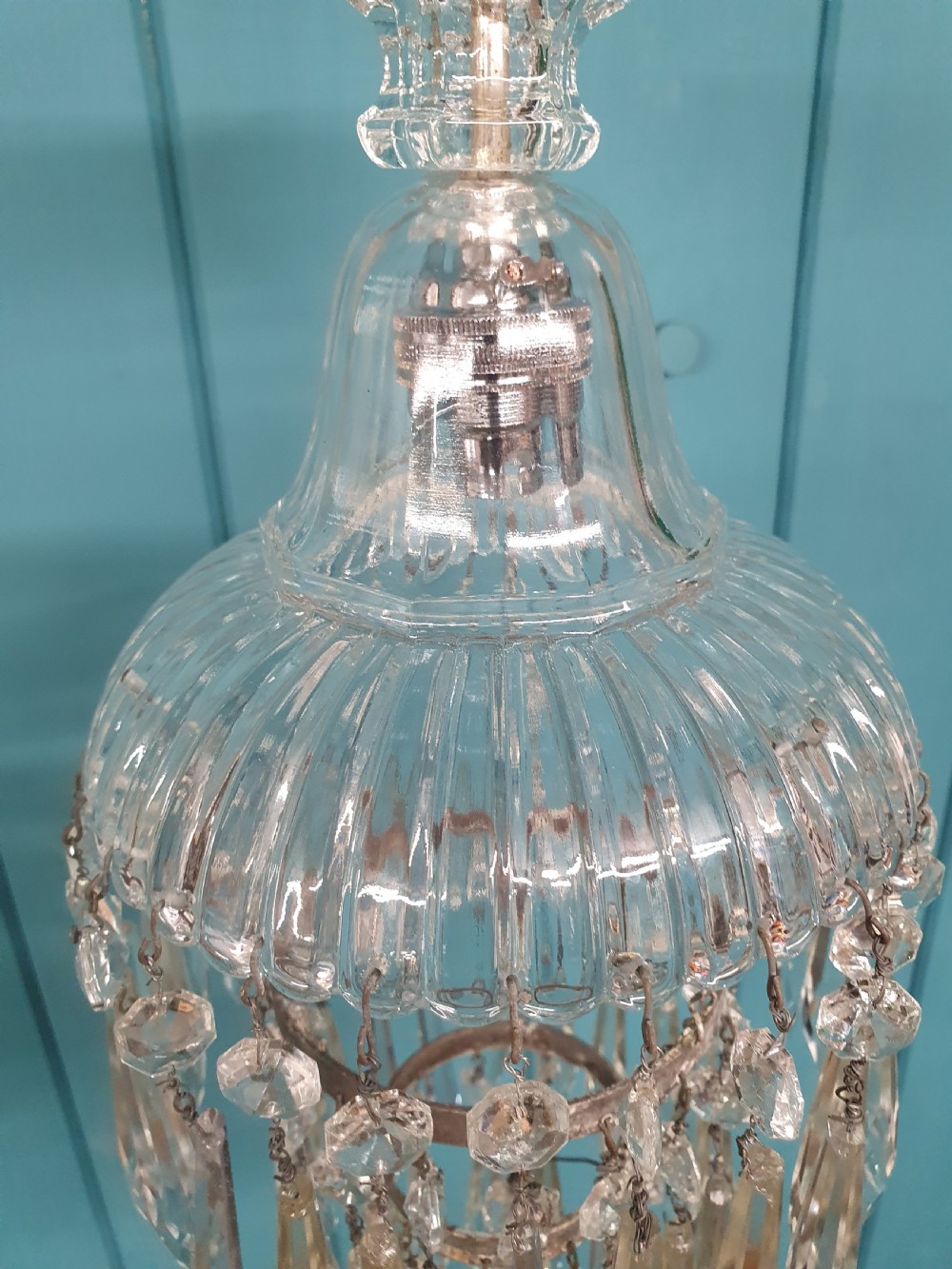 Early 20th century dome top spike chandelier 6