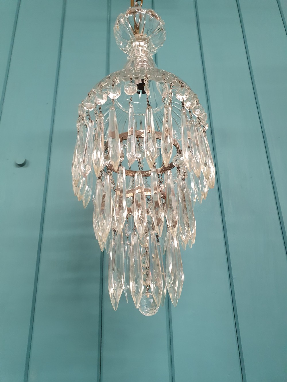 Early 20th century dome top spike chandelier 6