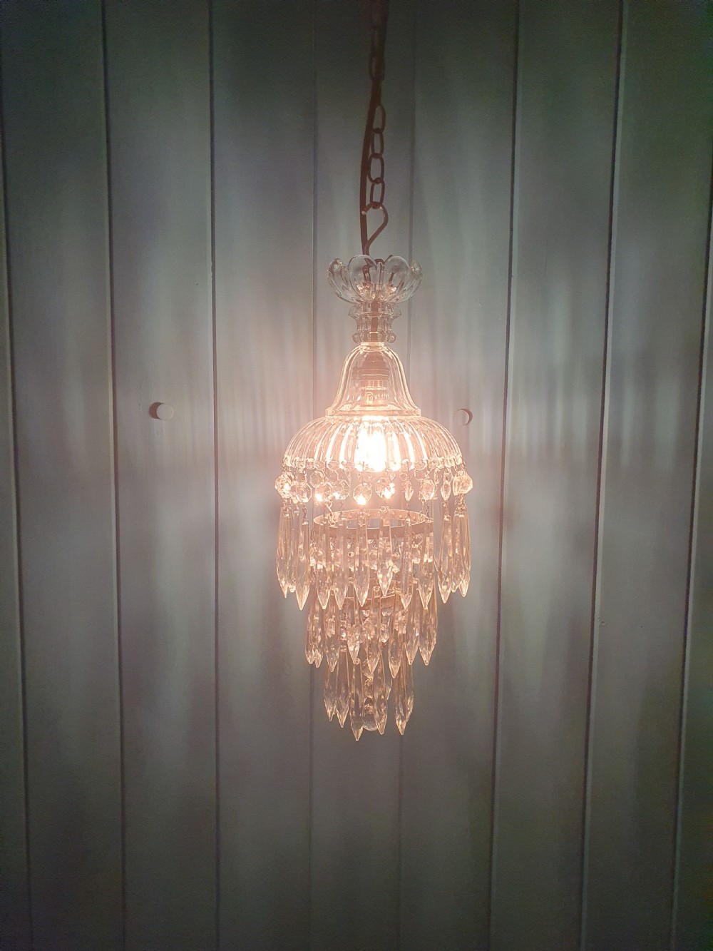 Early 20th century dome top spike chandelier 6