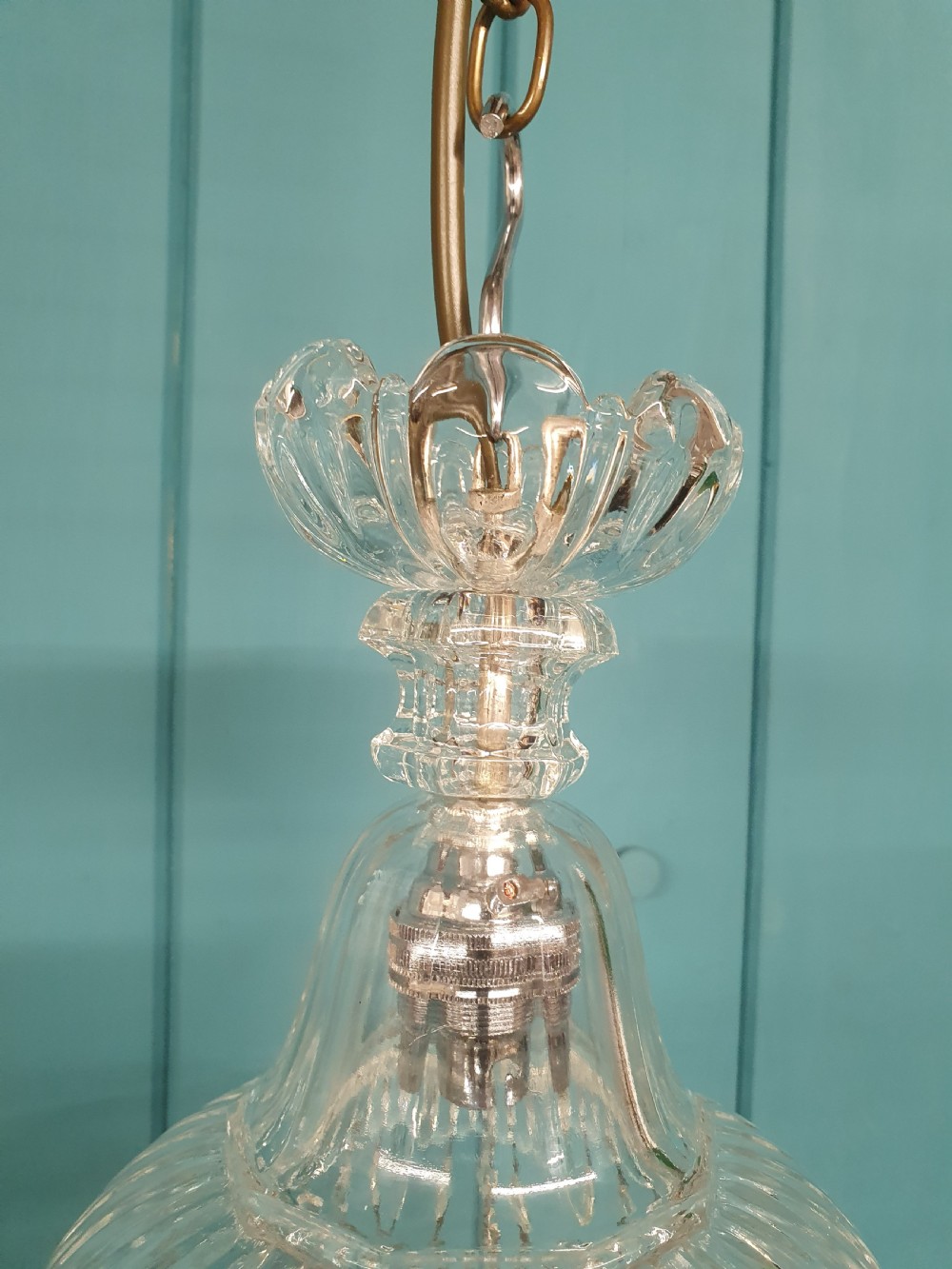 Early 20th century dome top spike chandelier 6
