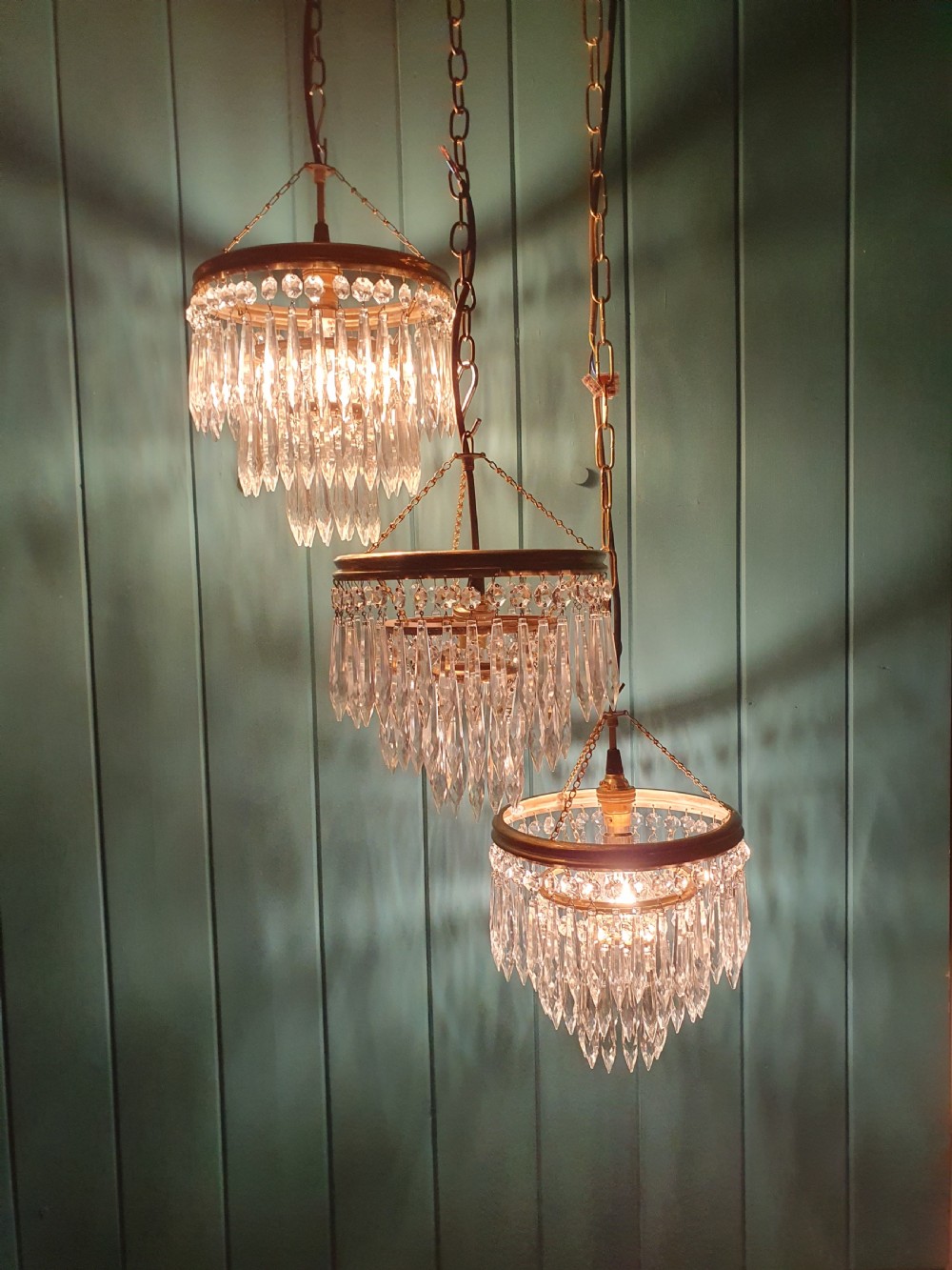 Three early 20th century spike chandelier 8