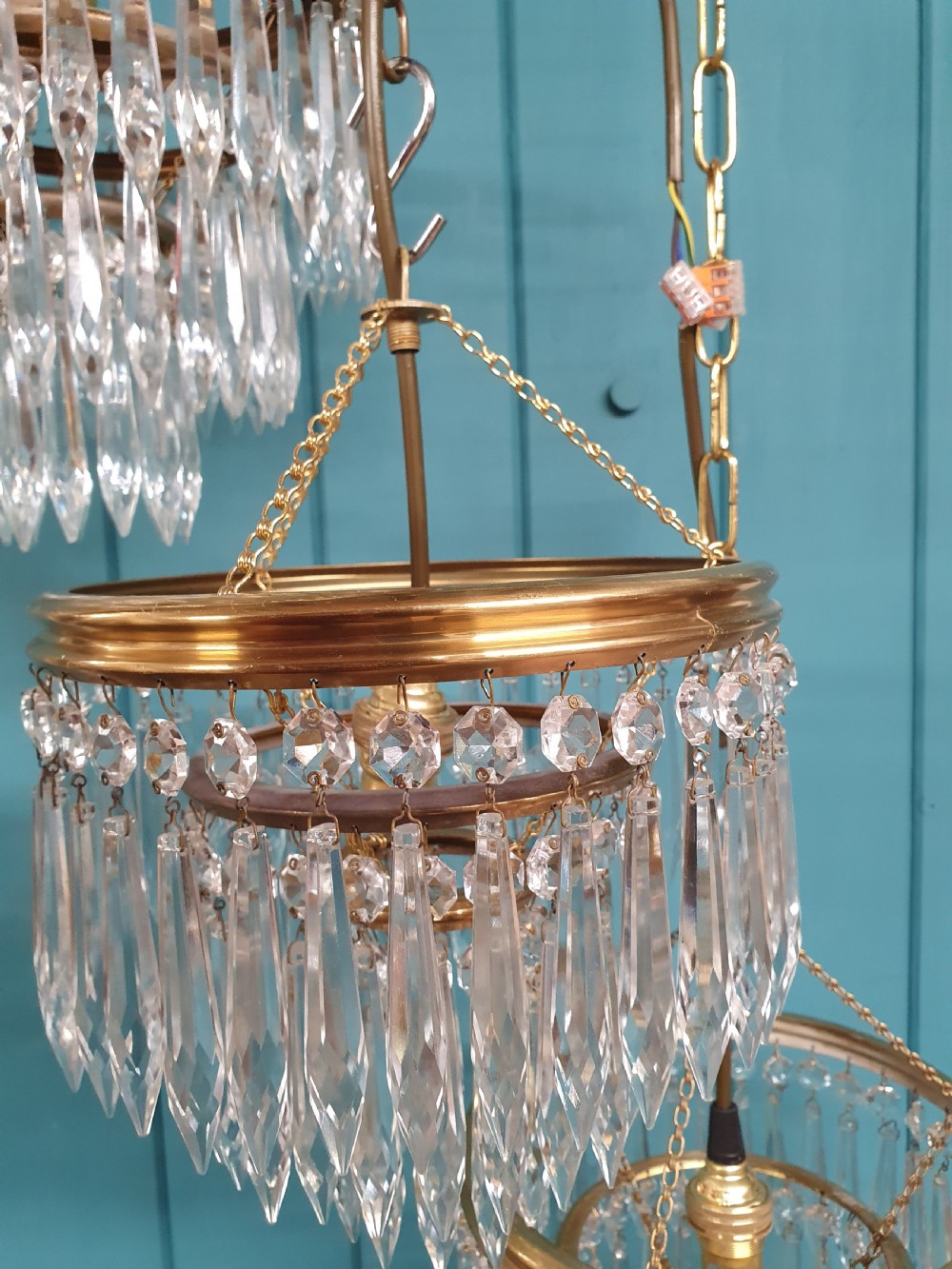 Three early 20th century spike chandelier 8