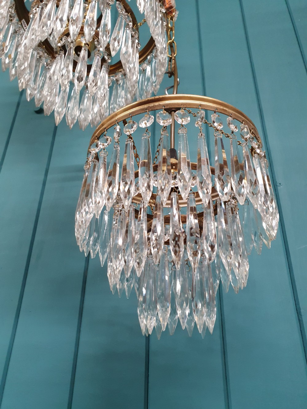 Three early 20th century spike chandelier 8
