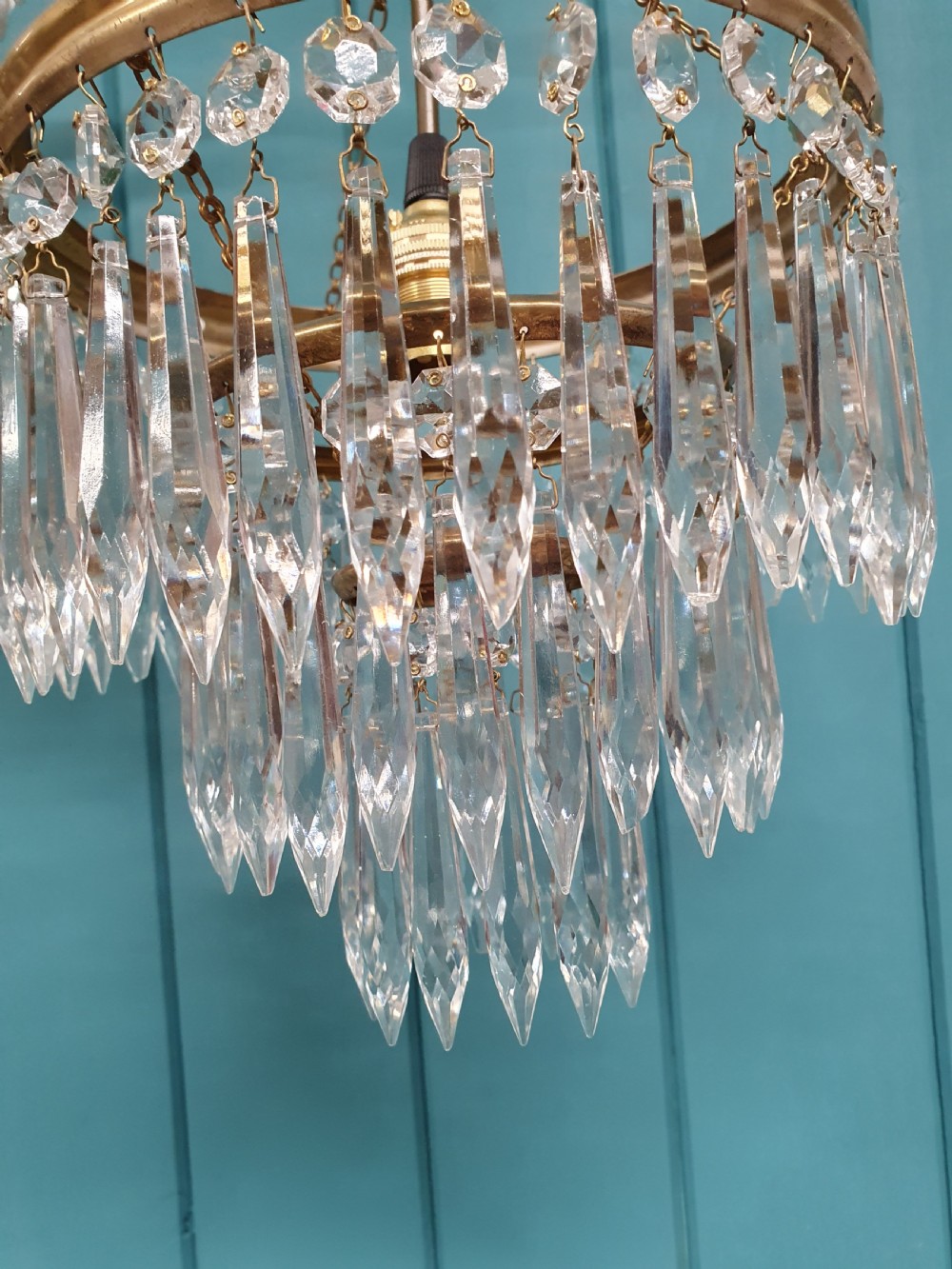 Three early 20th century spike chandelier 8
