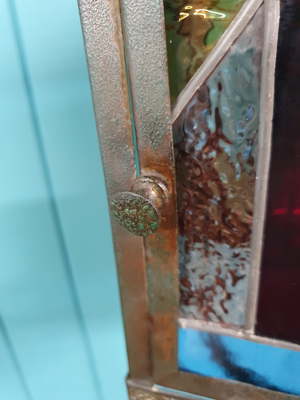 A late 19 century oil lantern converted to electric View VII