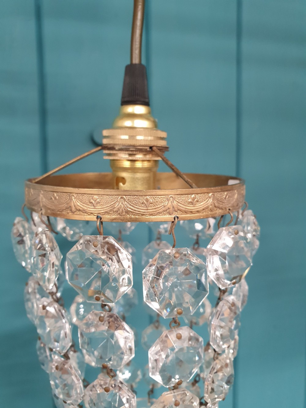 Antique small pair bag chandelier 4