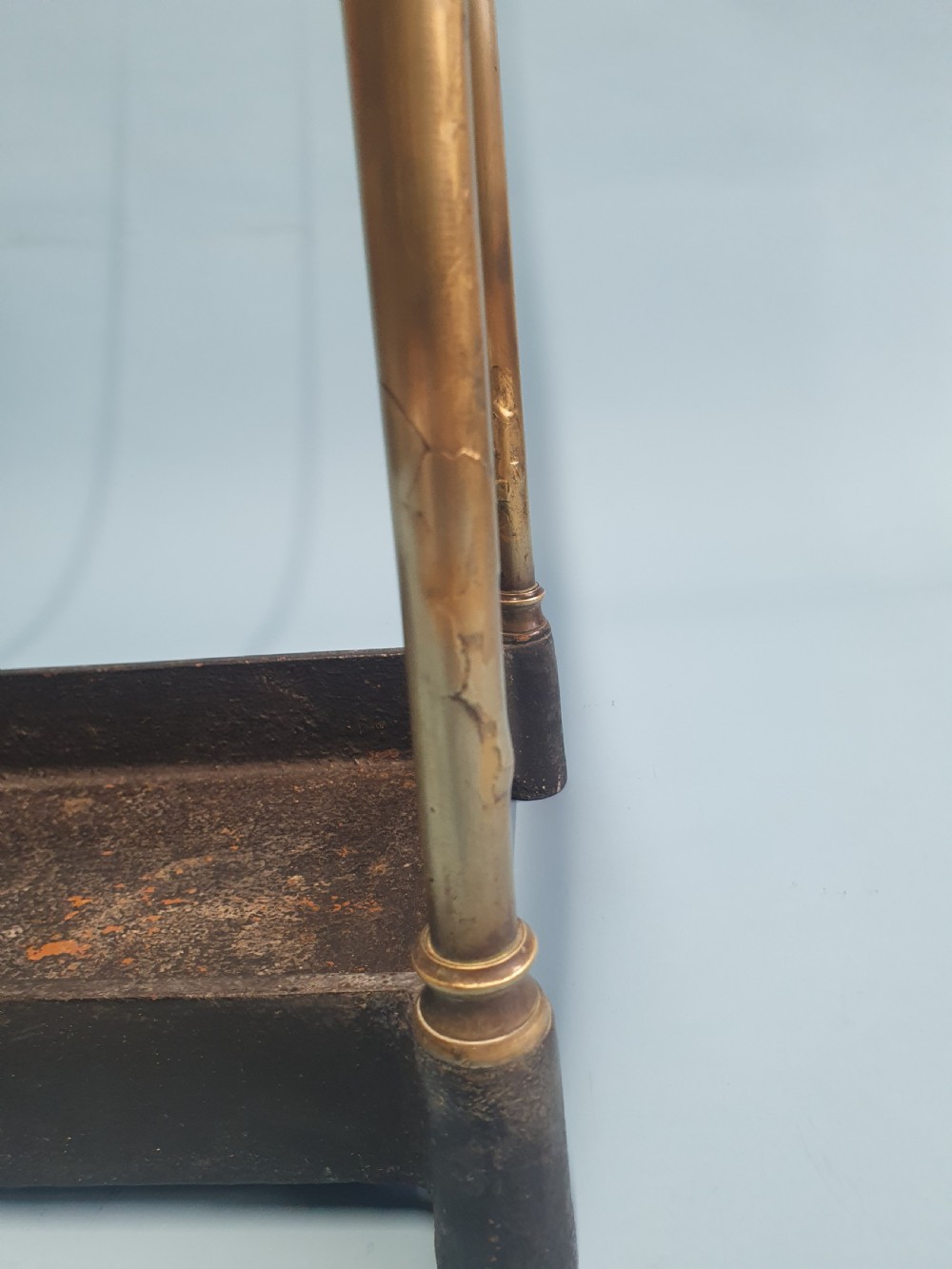 Antique stick stand in brass View II