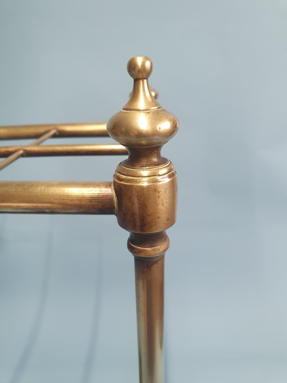 Antique stick stand in brass View III