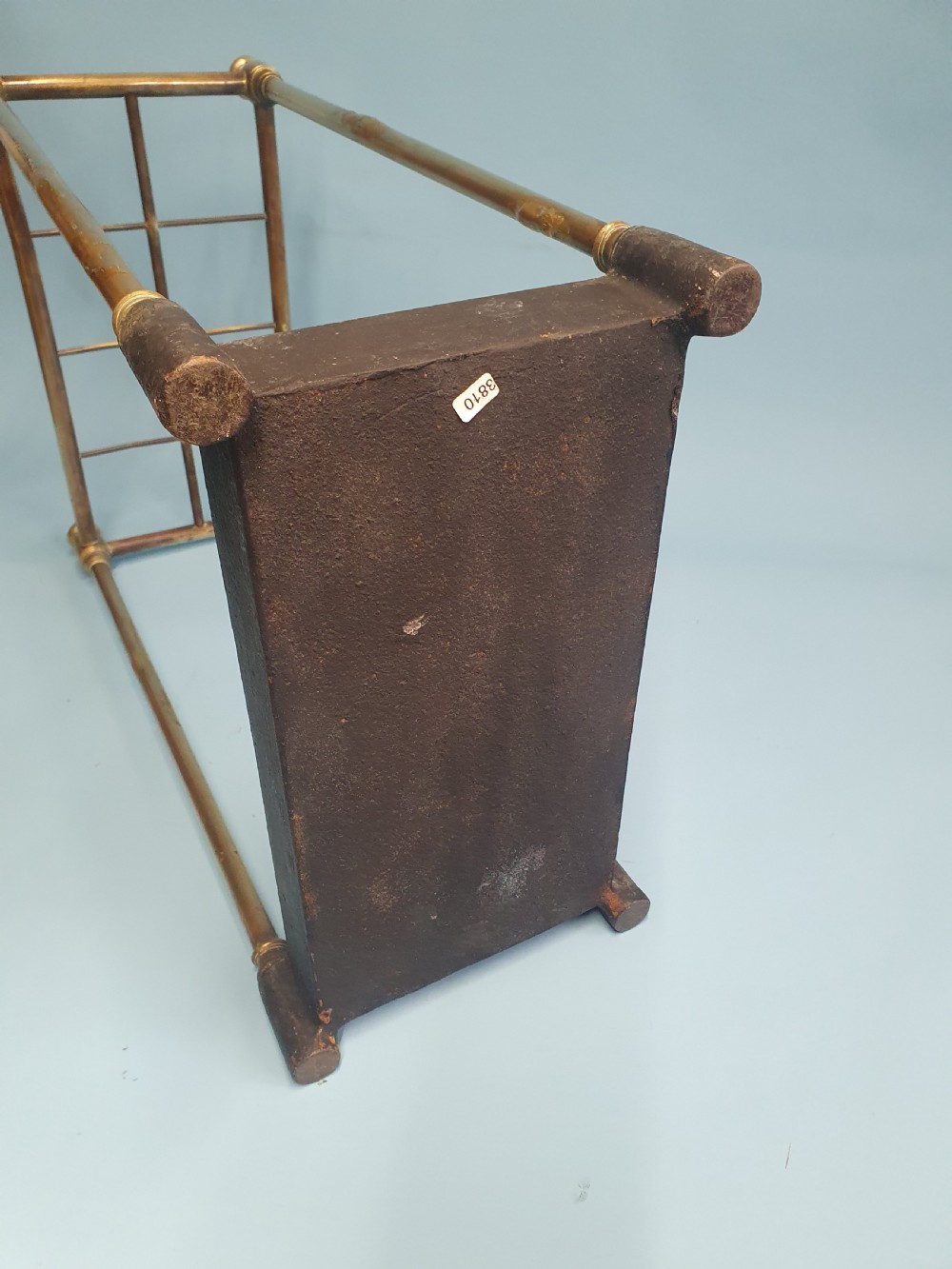 Antique stick stand in brass View V