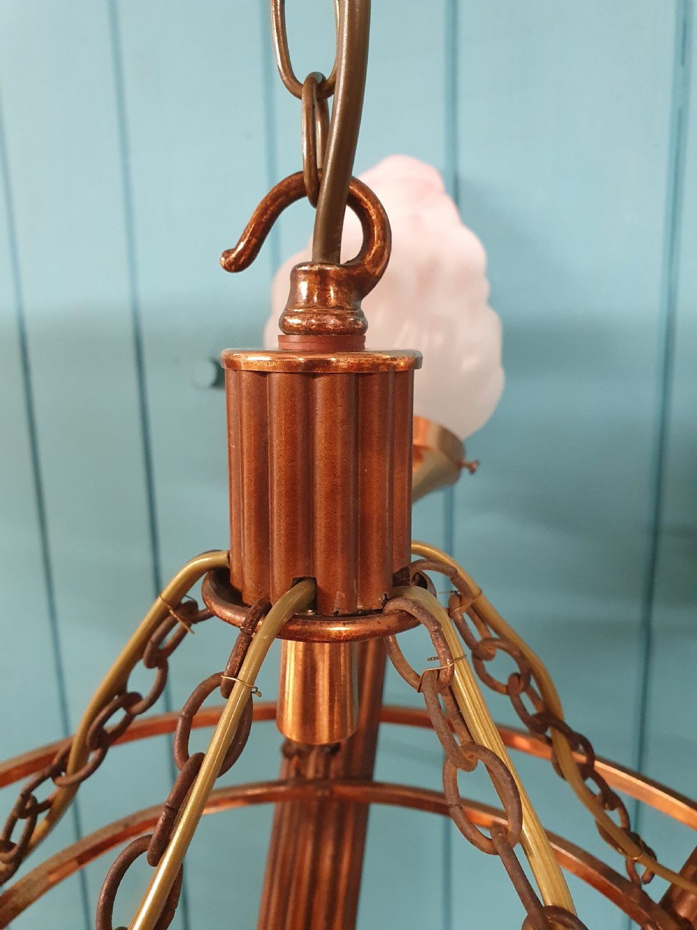 Art Deco Empire Torch 5 Light chandelier 22