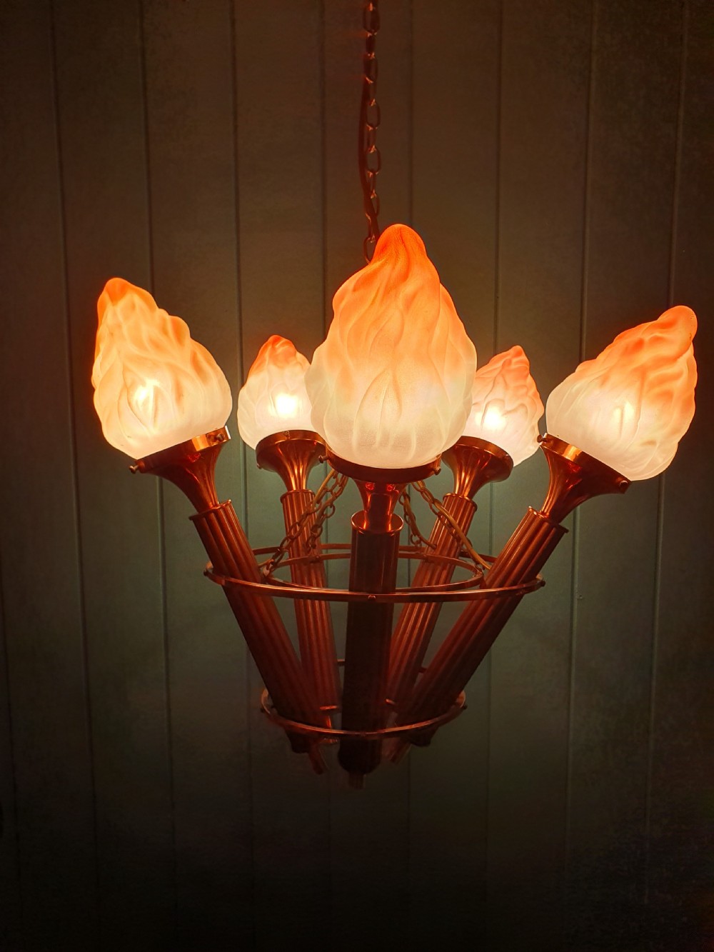 Art Deco Empire Torch 5 Light chandelier 22