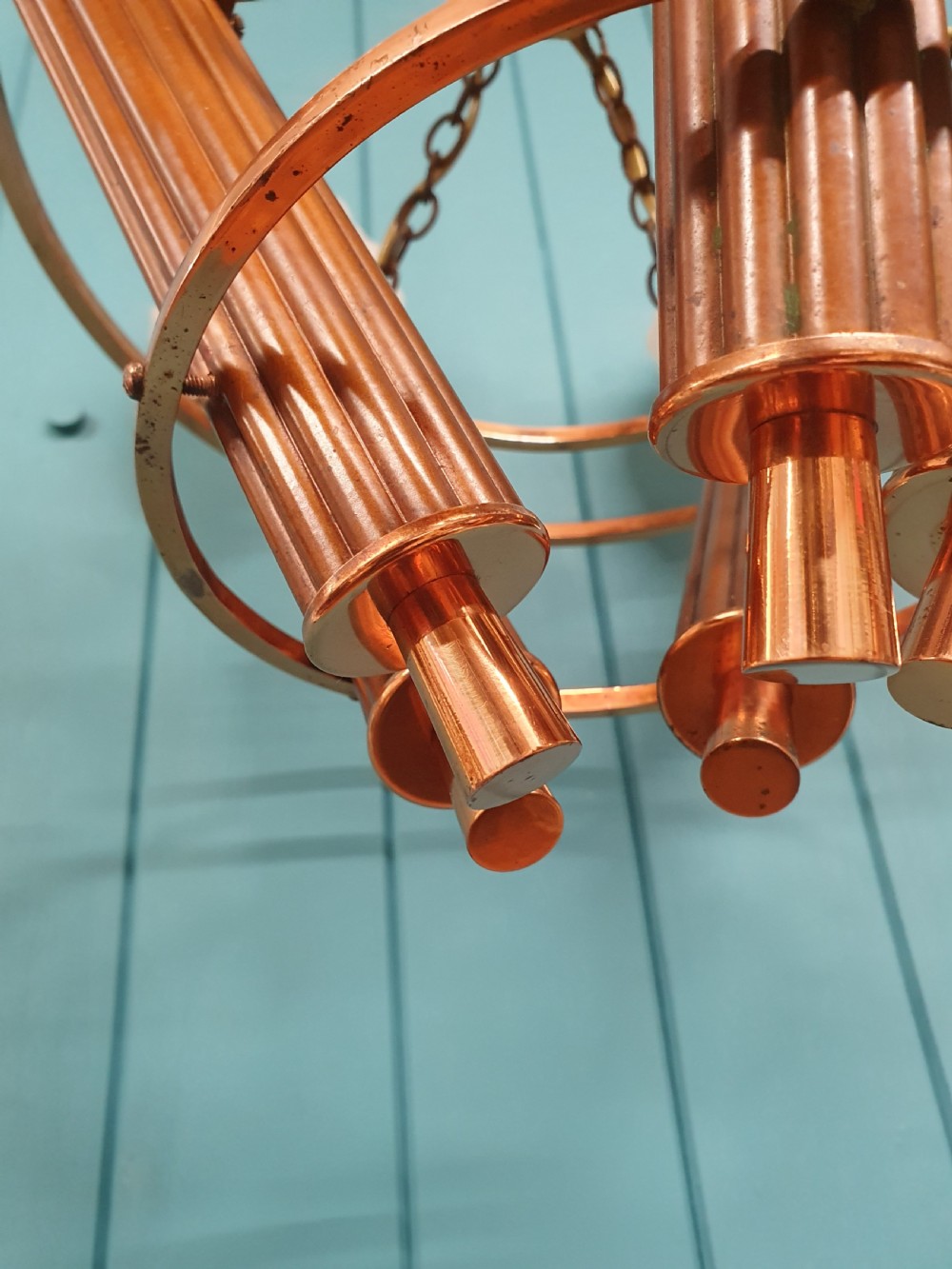 Art Deco Empire Torch 5 Light chandelier 22