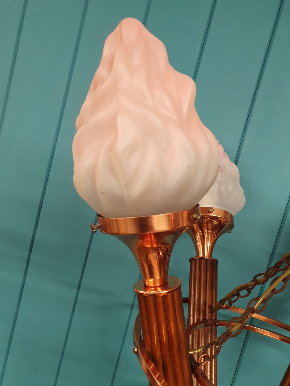 Art Deco Empire Torch 5 Light chandelier 22