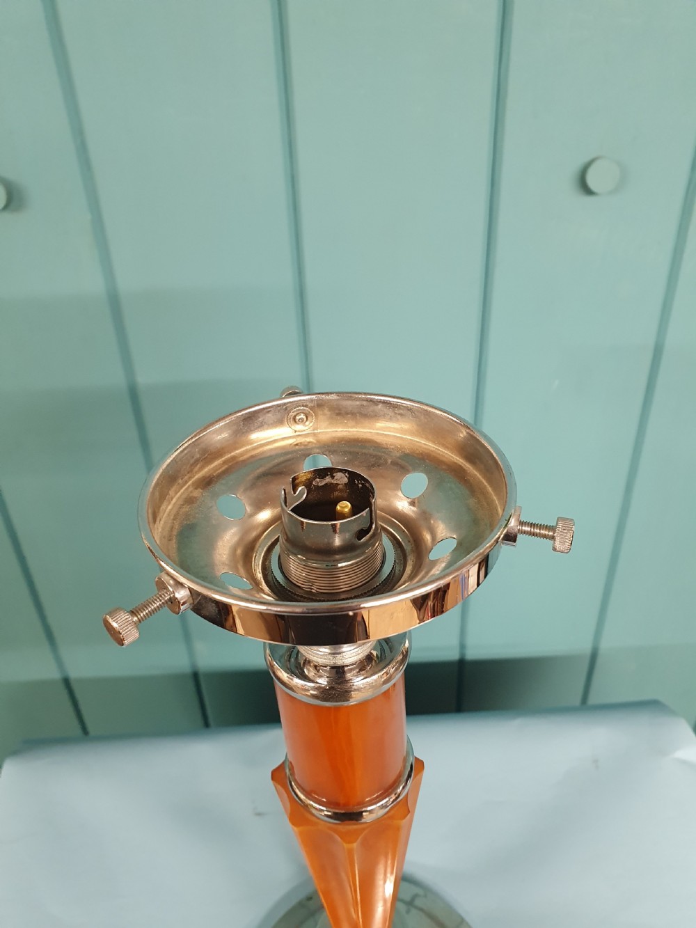 Art Deco Empire Torch lamp View IV
