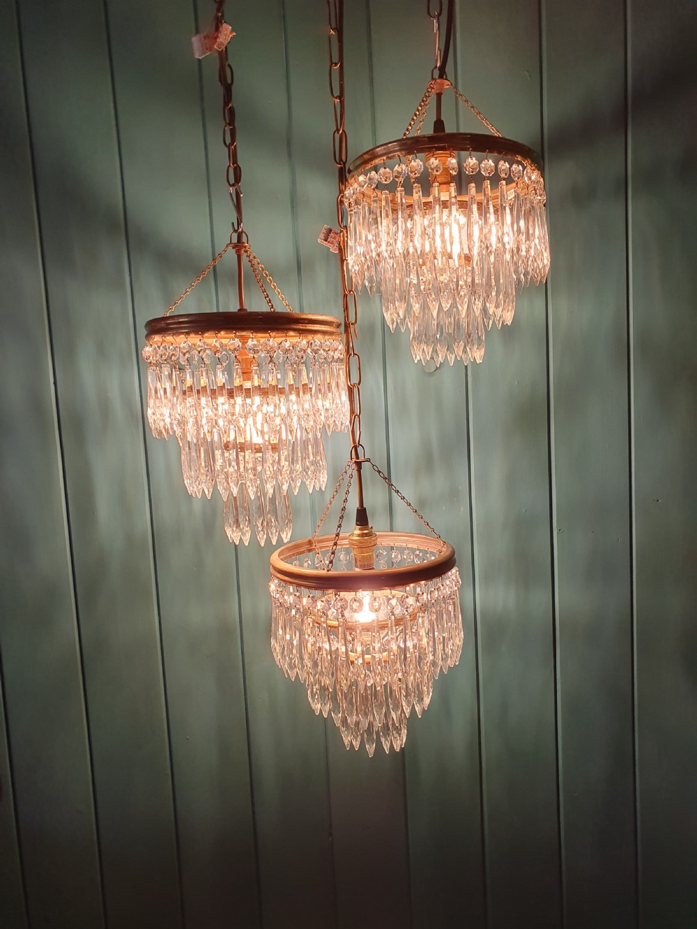 Three early 20th century spike chandeliers 8