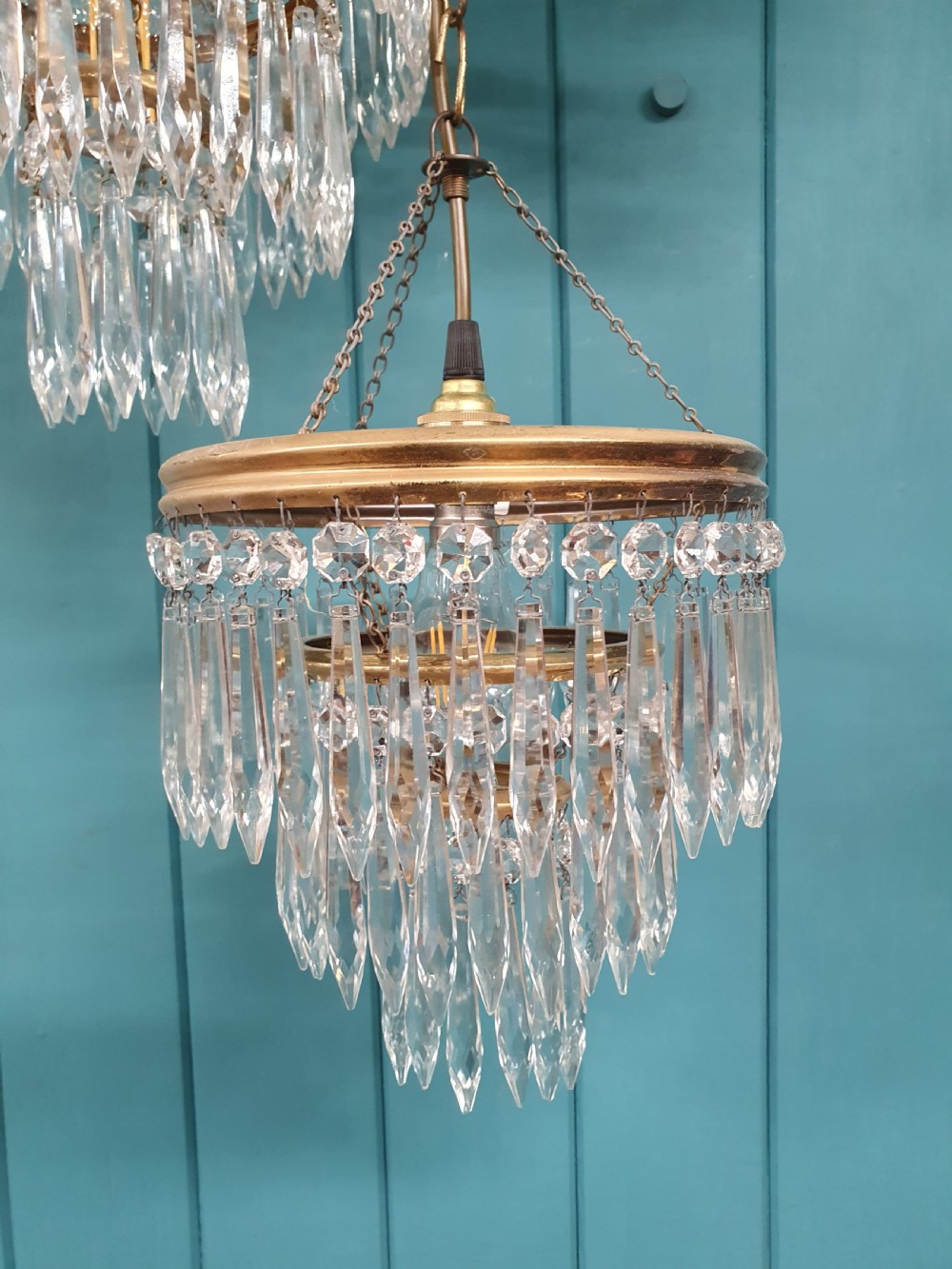 Three early 20th century spike chandeliers 8