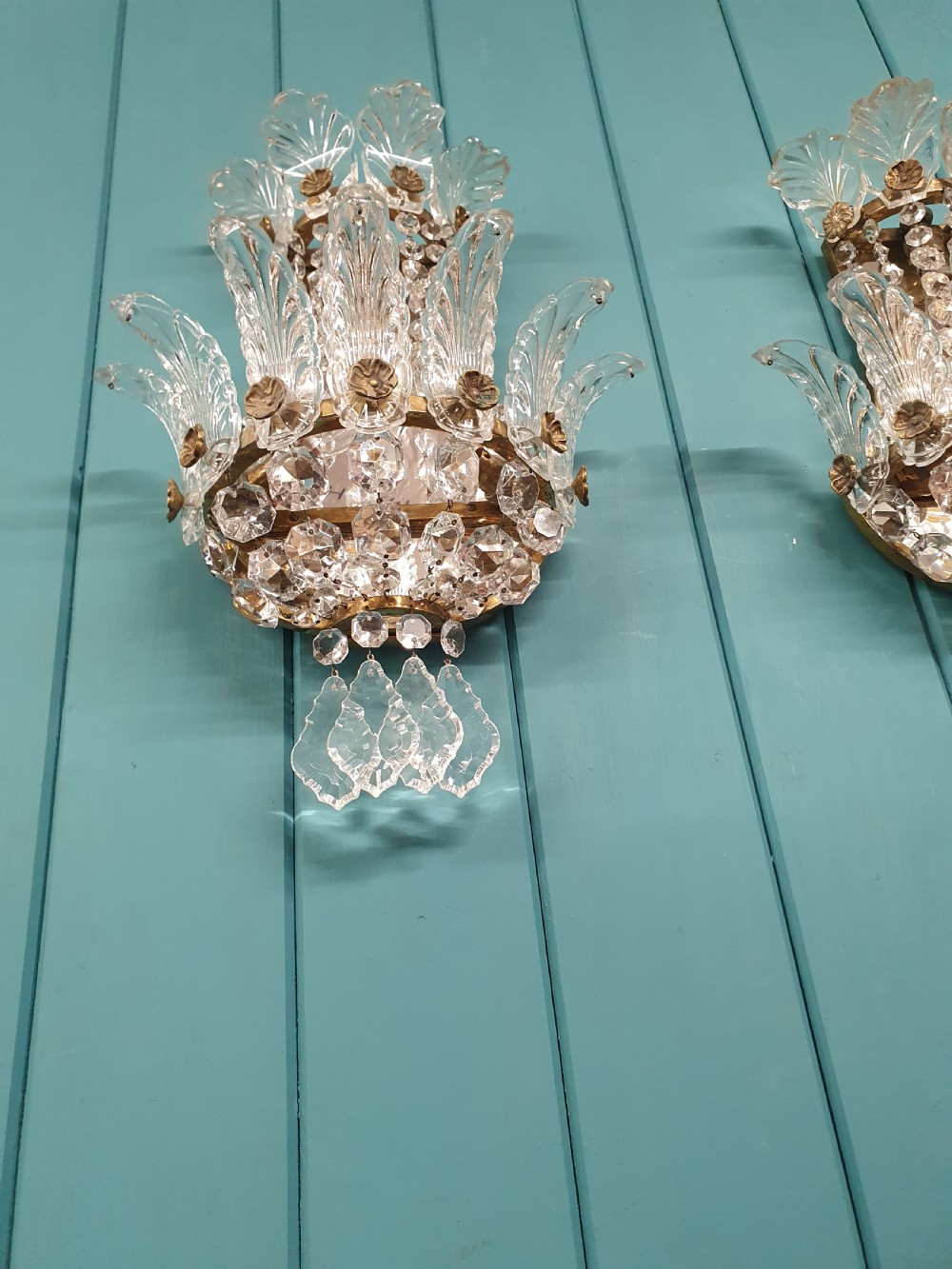 Pair of Murano glass early 20th century wall lights View IV