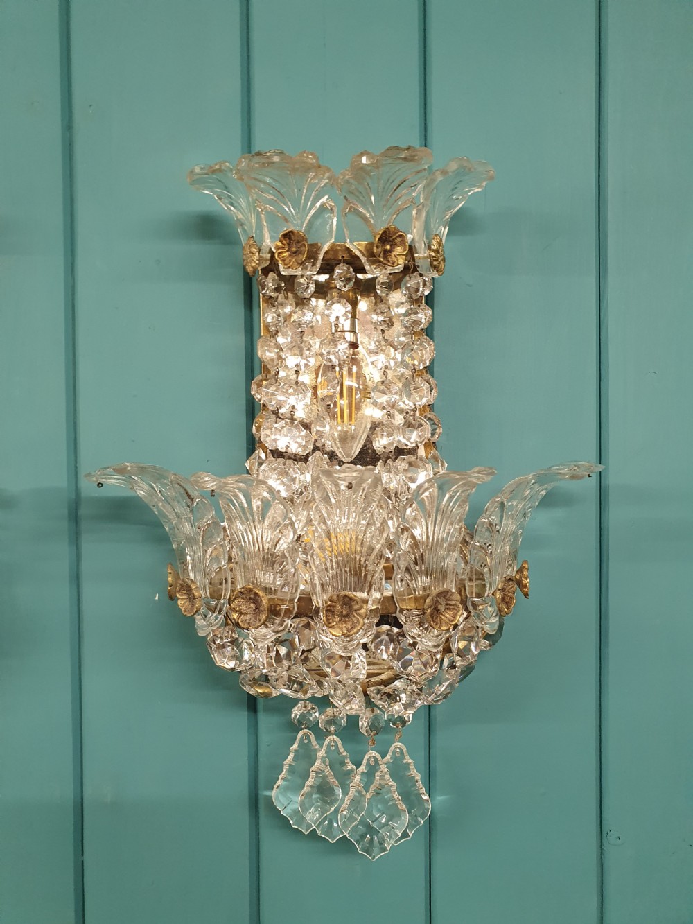 Pair of Murano glass early 20th century wall lights View VI