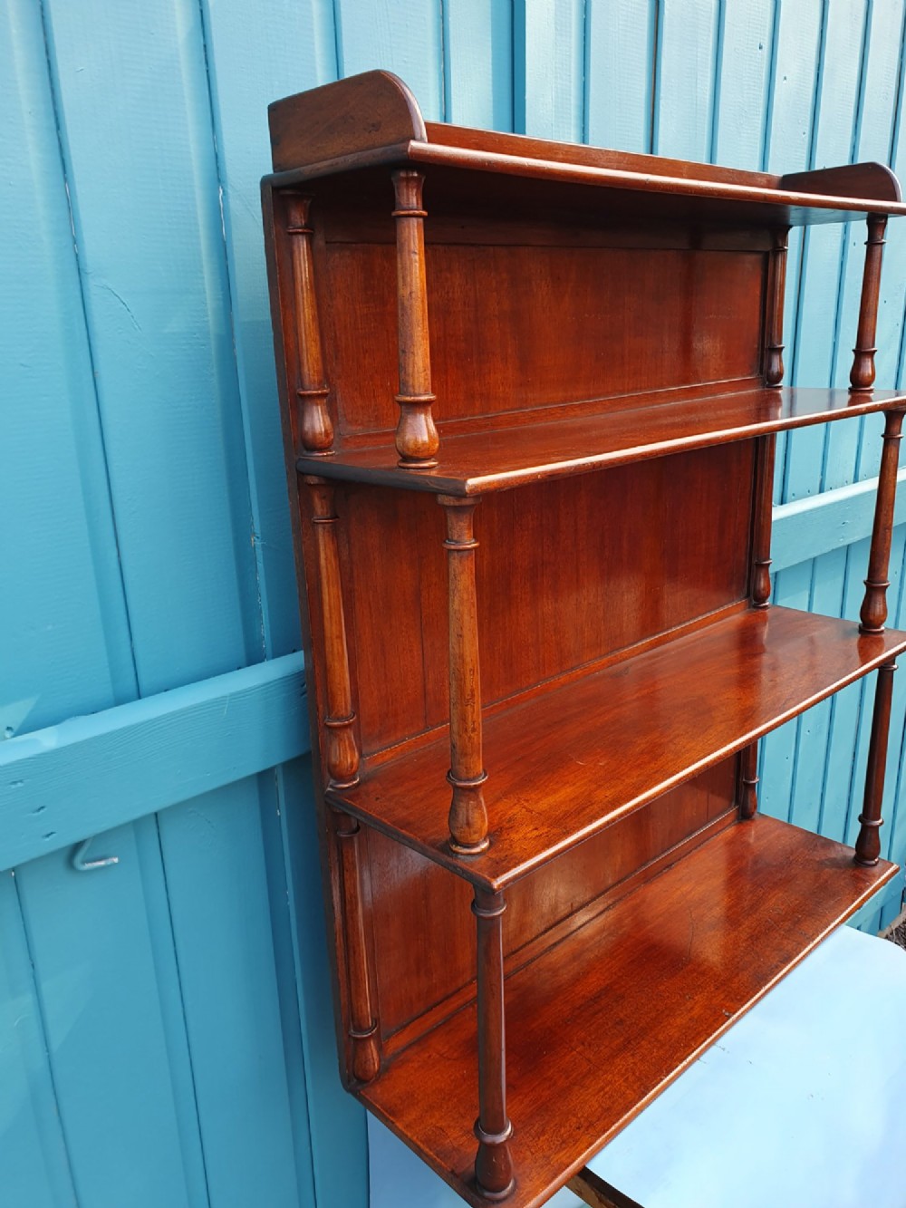 Georgian four tier mahogany bookcase View III