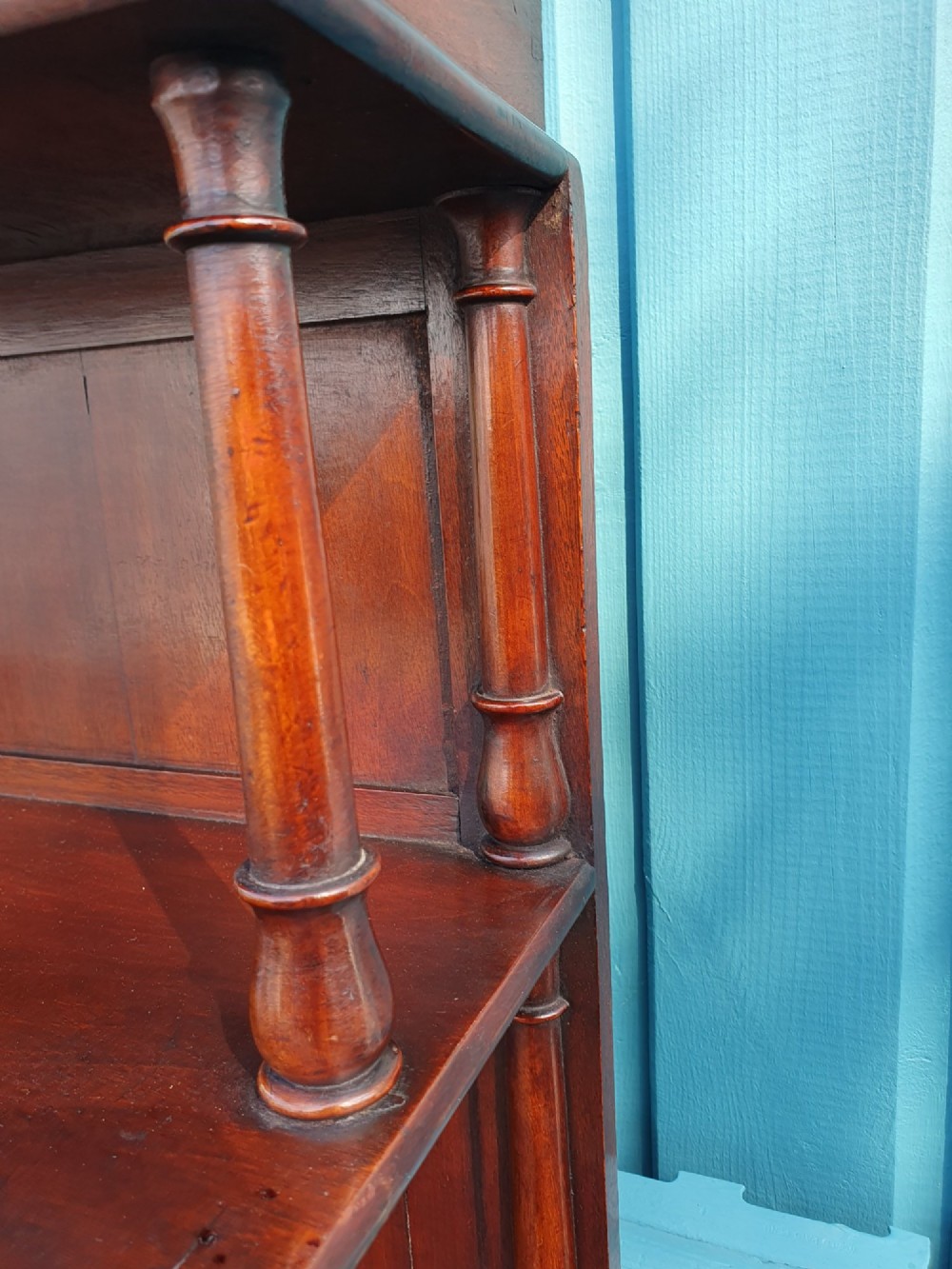 Georgian four tier mahogany bookcase View IV