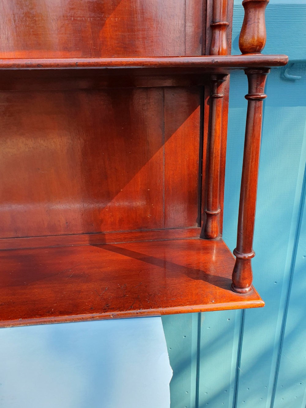 Georgian four tier mahogany bookcase View VI
