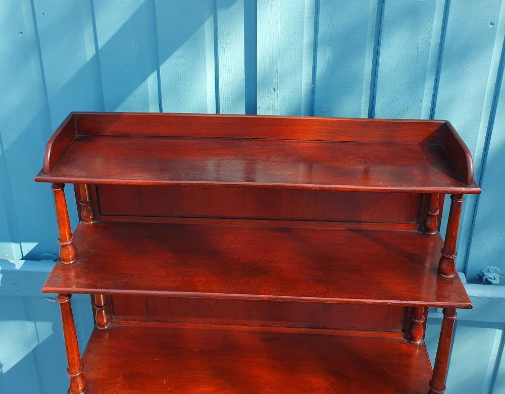 Georgian four tier mahogany bookcase View VII