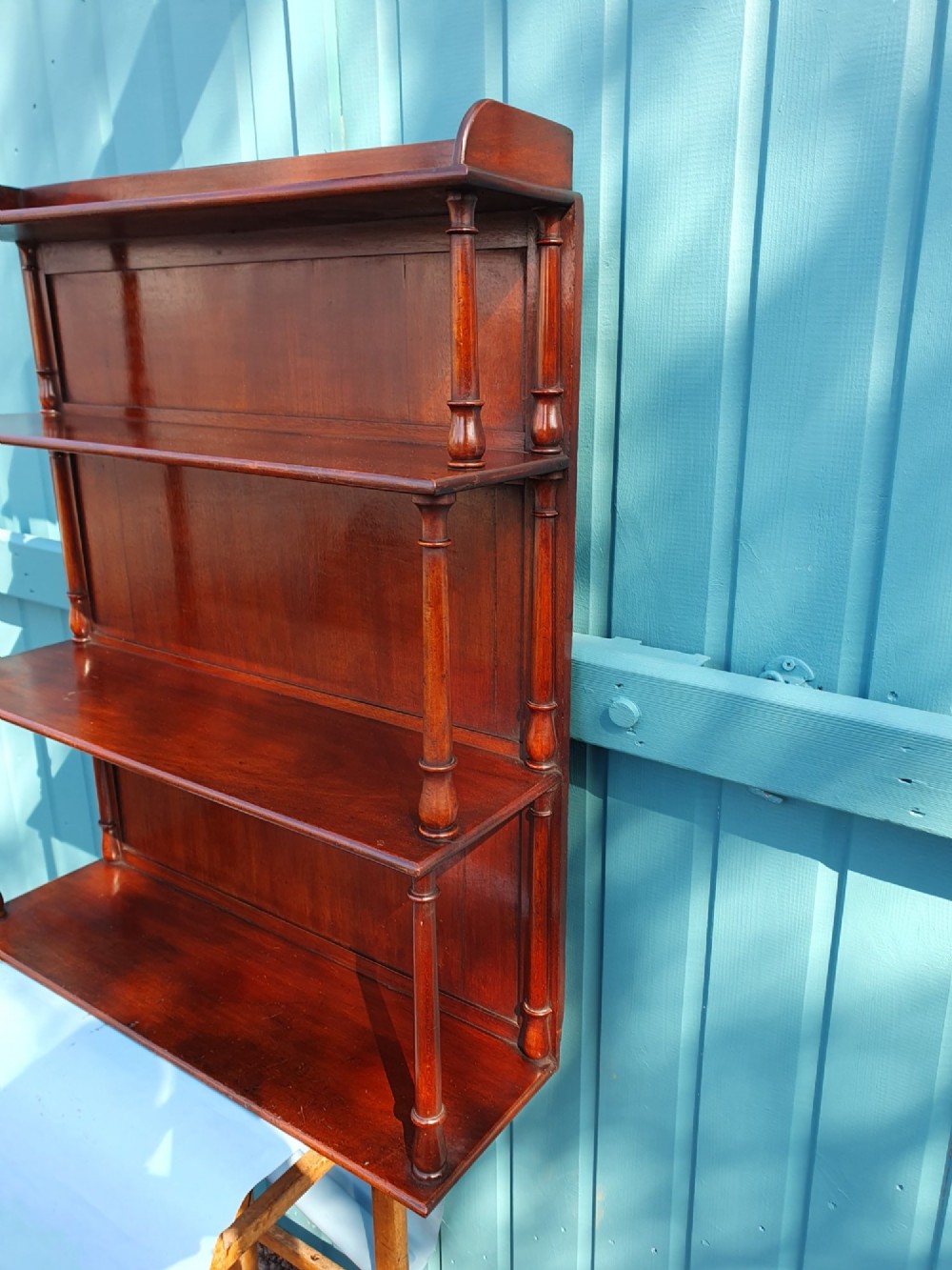 Georgian four tier mahogany bookcase View VIII