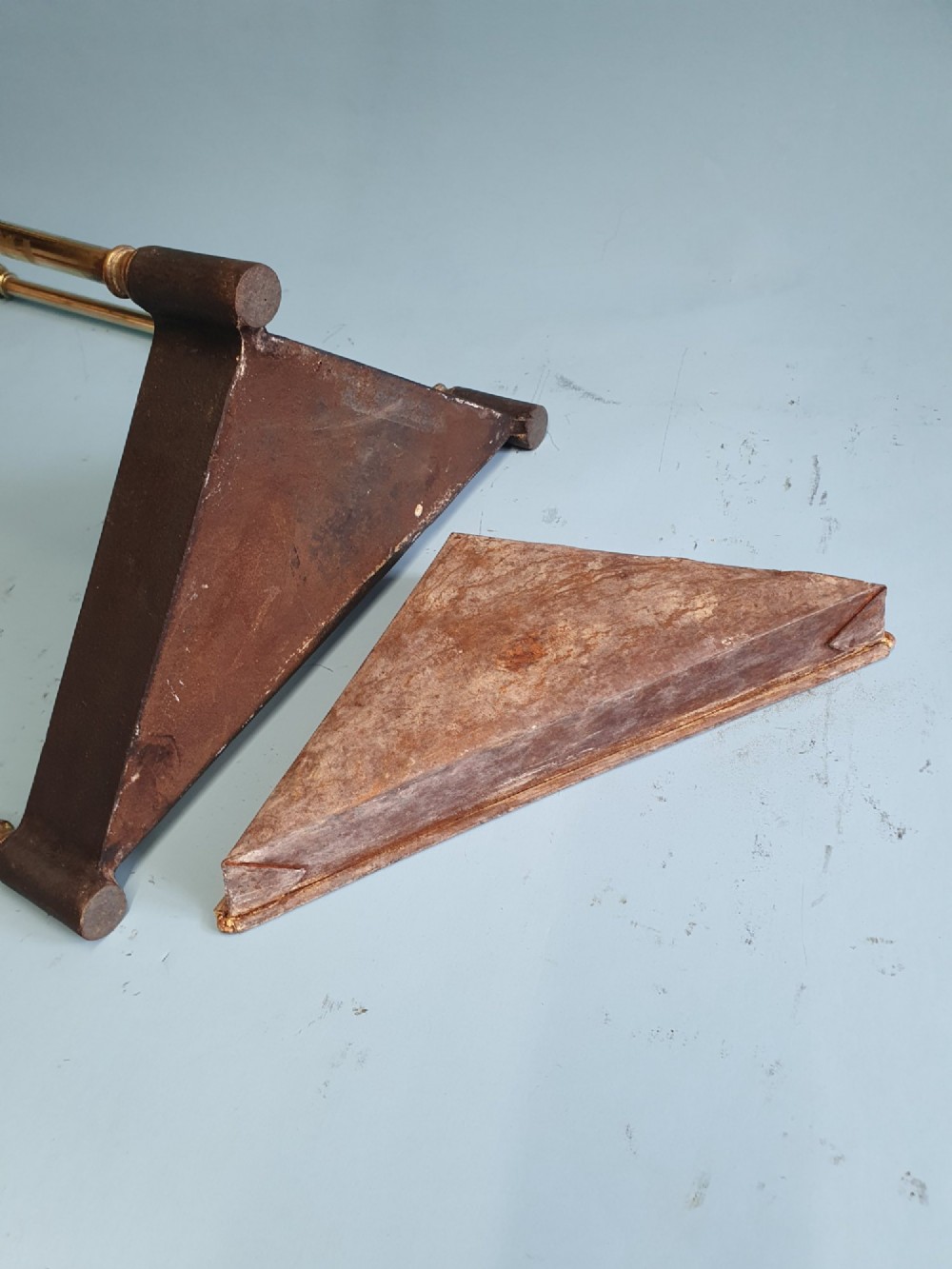 Antique brass corner stick stand 17