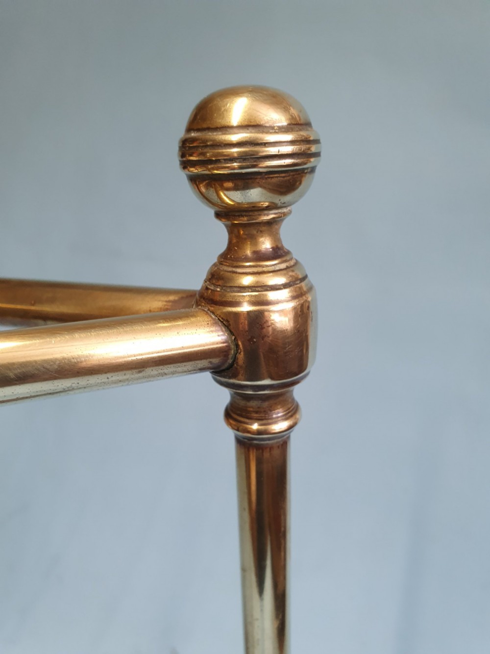 Antique brass corner stick stand 17