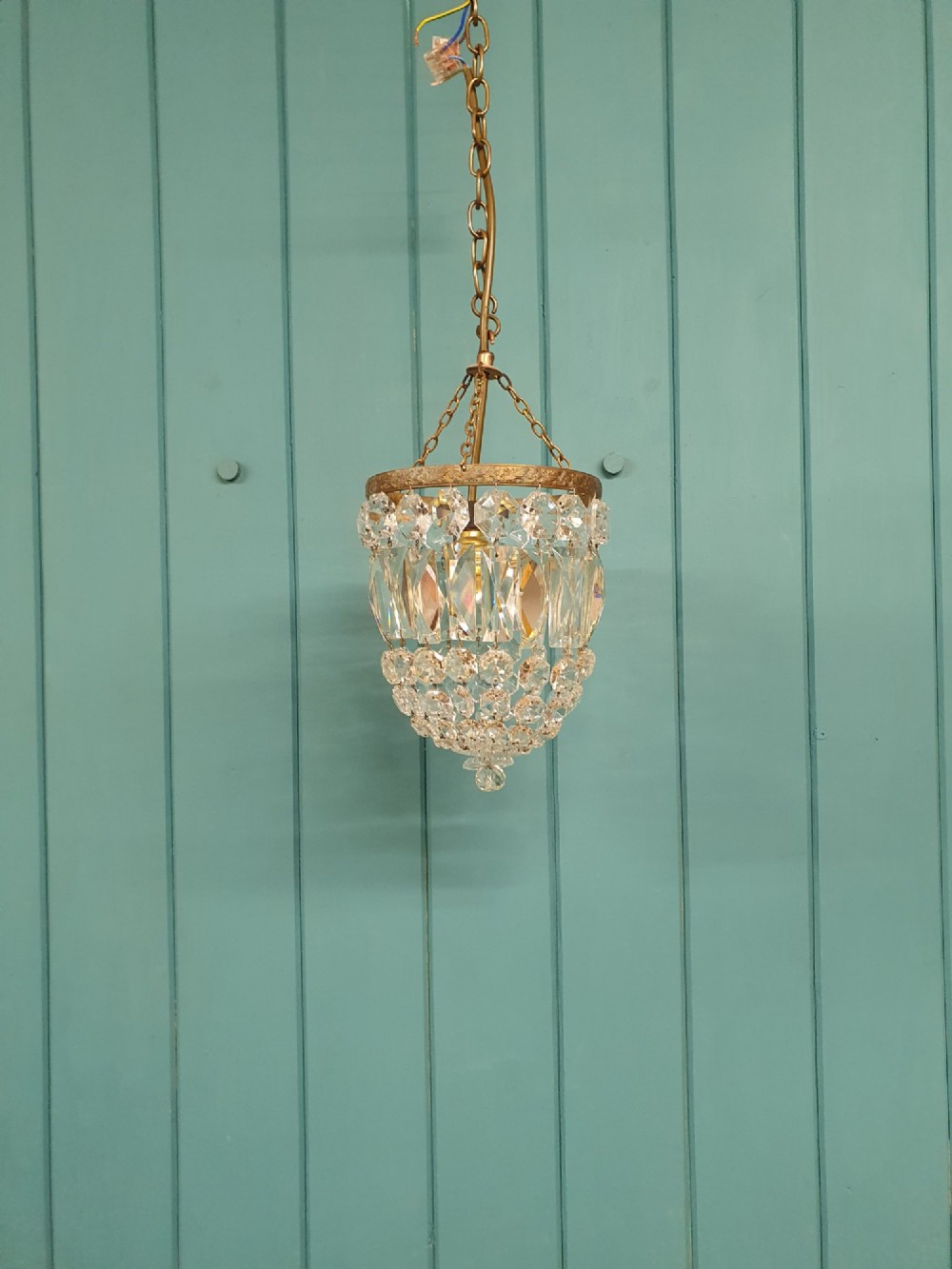 Early 20th century small prison bag chandelier 6