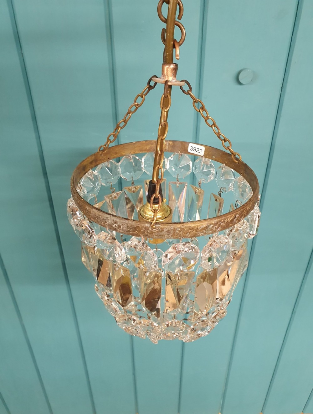 Early 20th century small prison bag chandelier 6