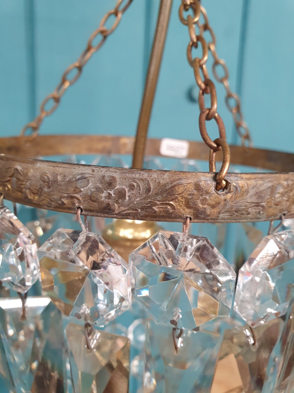 Early 20th century small prison bag chandelier 6