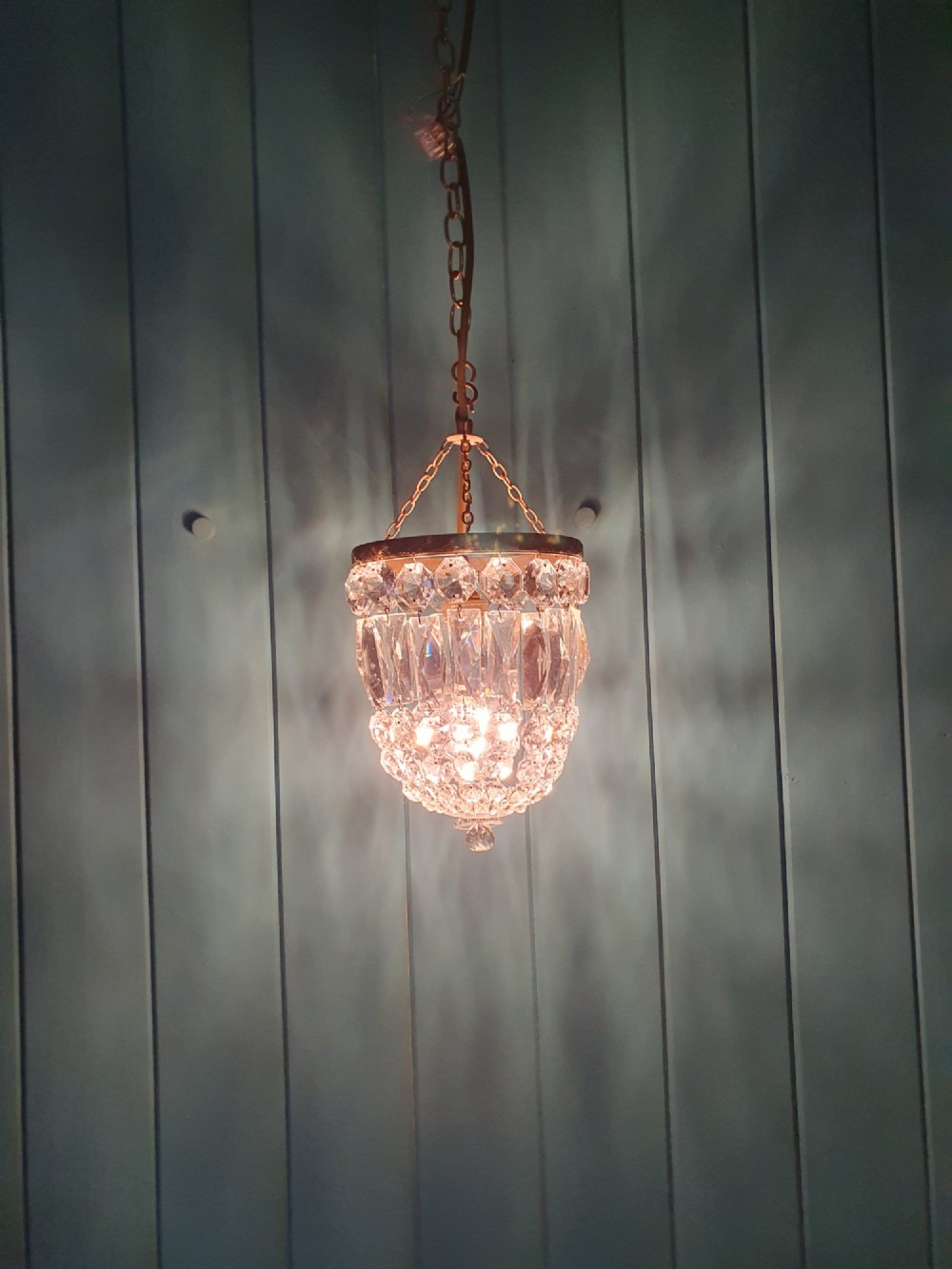 Early 20th century small prison bag chandelier 6