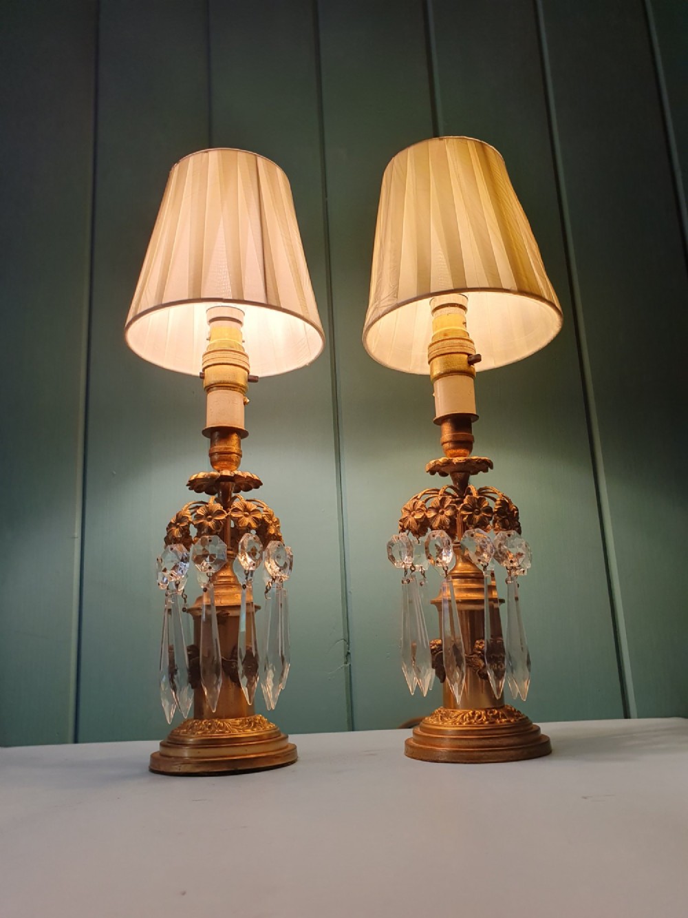 Pair of early 20th century table lamps View VIII