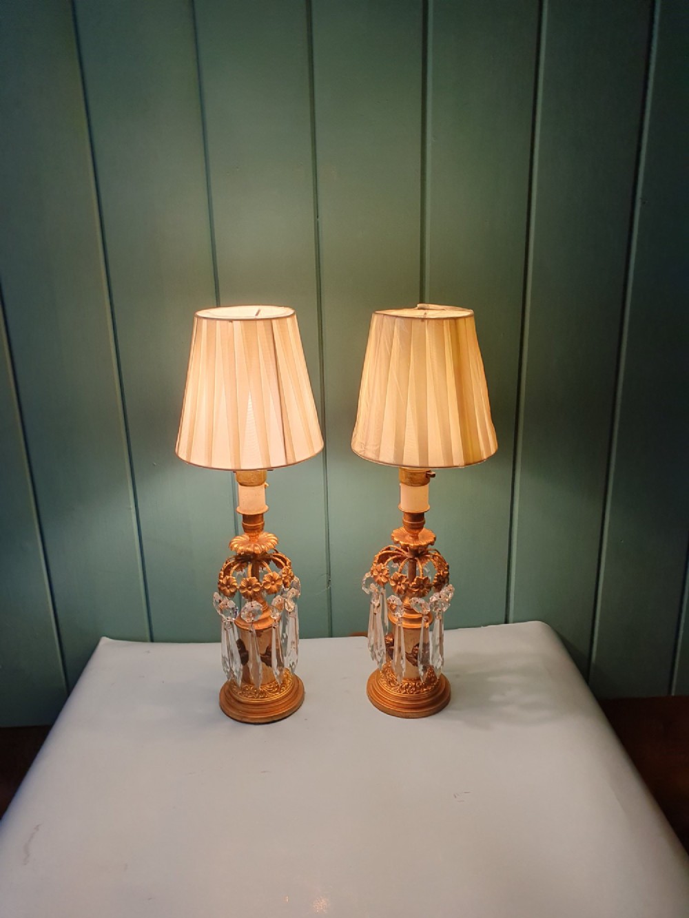 Pair of early 20th century table lamps View X