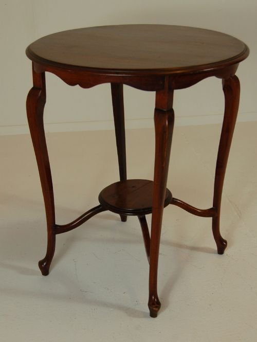 fig 1. Table Side Tea Coffee Occasional Small Antique 2 Tier